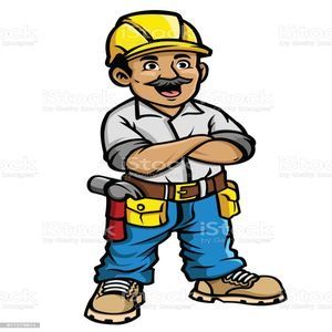 vector of happy construction worker